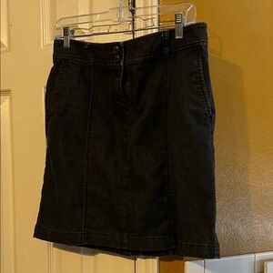 Classic Black Denim Skirt